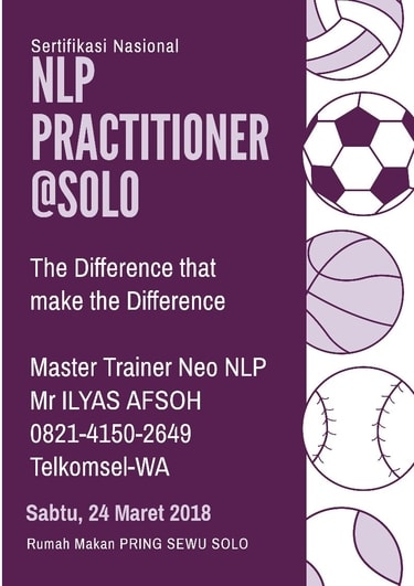 NLP Surakarta - Pelatihan Training Sertifikasi Sekolah NLP Master Trainer Practitioner Solo Indonesia
