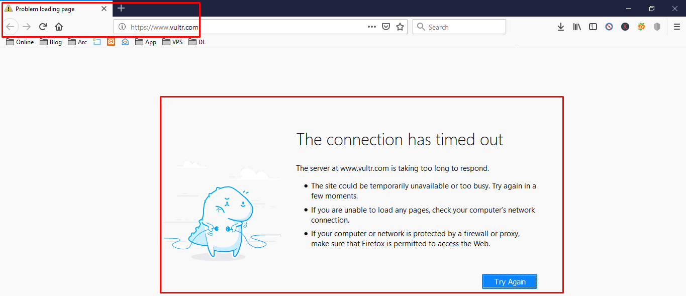 the connection has timed out tor browser