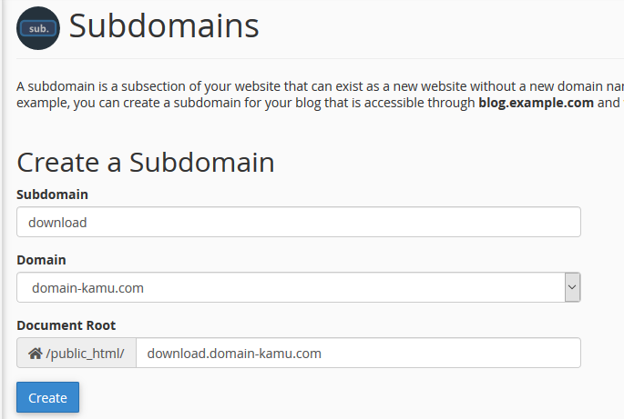Menambah Sub Domain IP Hosting Berbeda