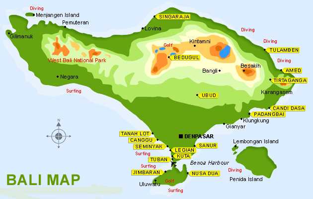 Peta Provinsi Pulau Bali