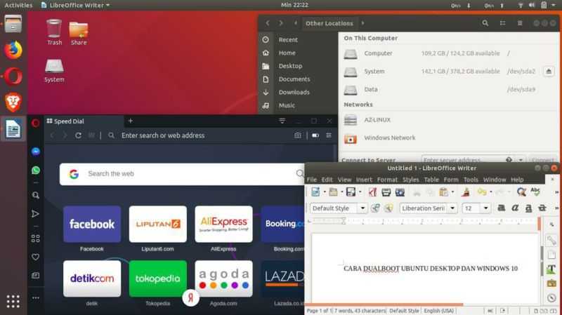 Cara Install Ubuntu Desktop 18.04 LTS dan Dualboot Windows 10
