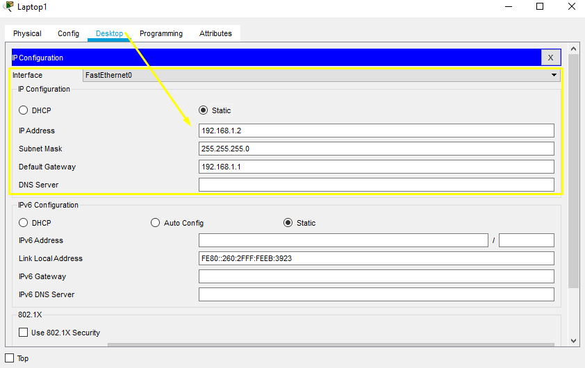 Routing 5 Setting IP