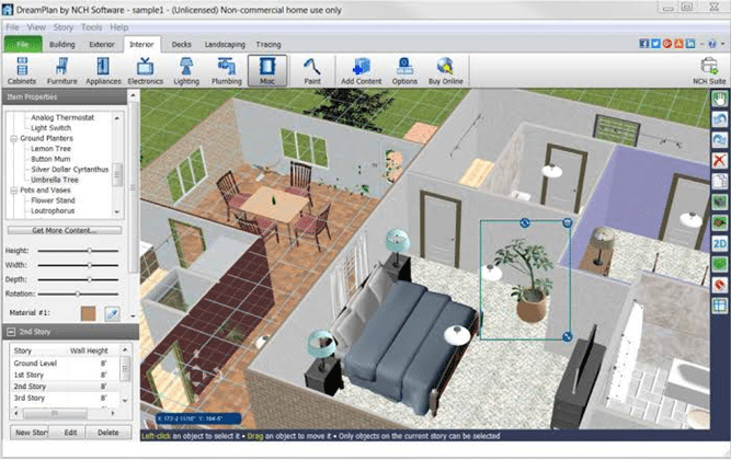 NCH DreamPlan Home Designer Plus 8.23 download the new version for mac