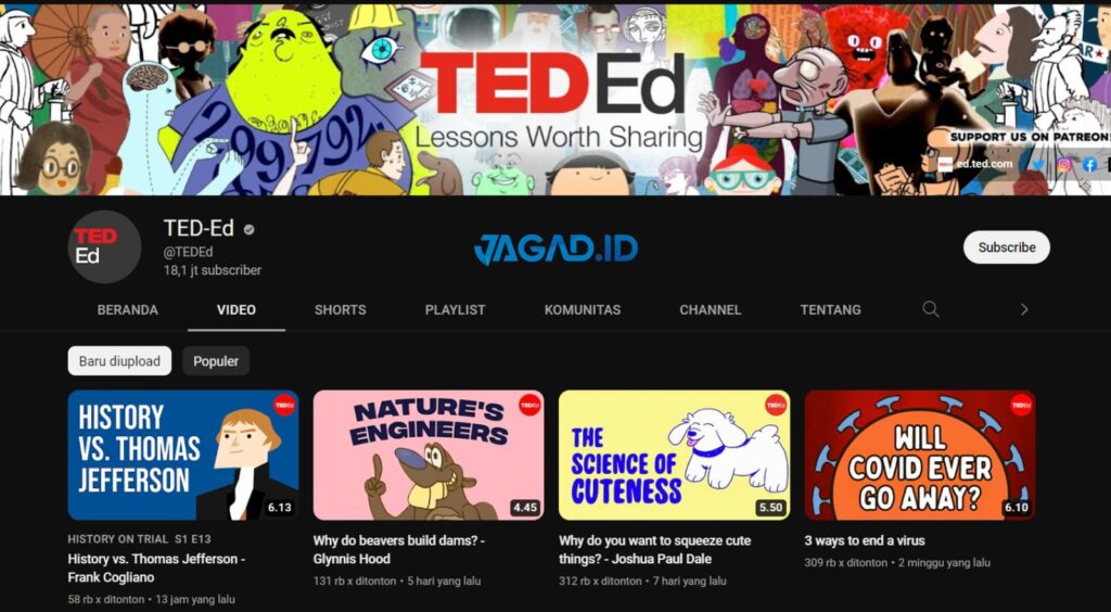 Channel YouTube Terbaik untuk Anak-Anak yang Ingin Tahu: TED-Ed