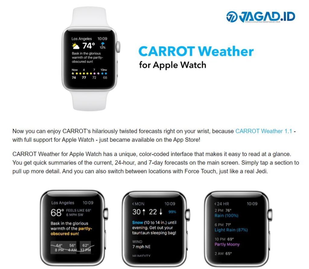 apple watch carrot weather