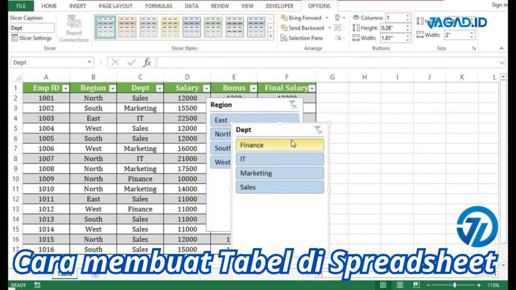 Cara Membuat Tabel Di Spreadsheet Mudah Kok JAGAD ID