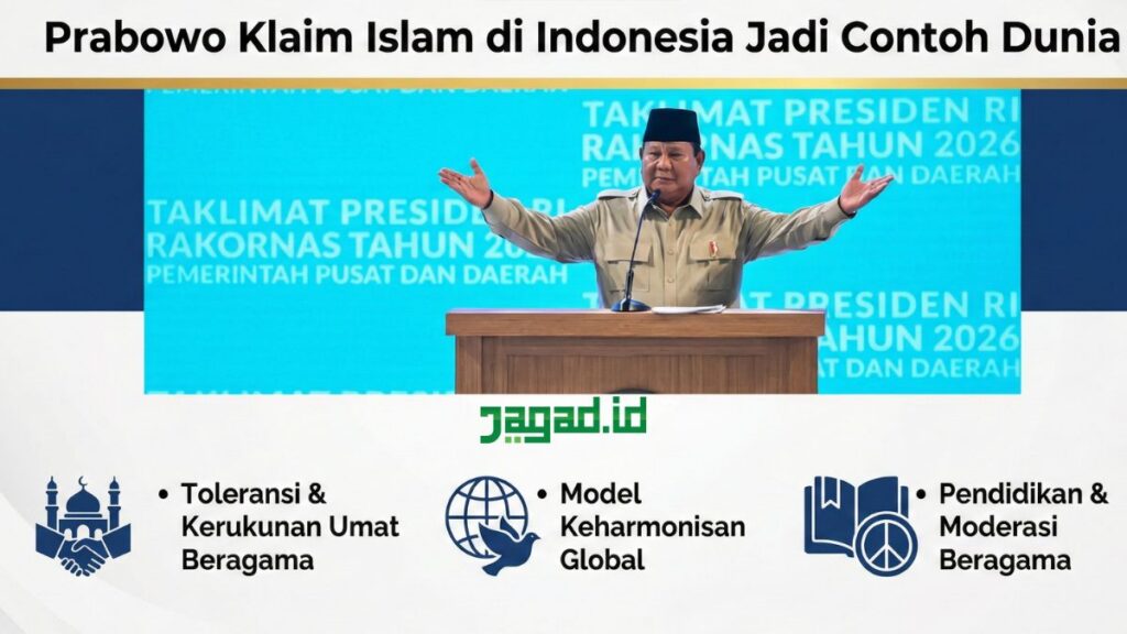 Prabowo Klaim Islam di Indonesia Jadi Contoh Dunia: “Umat Sejuk, Tak Ujar Kebencian”