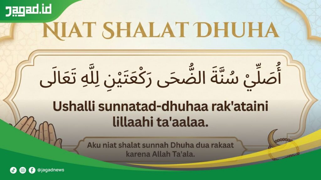 Niat Shalat Dhuha Arab Latin: Bacaan Lengkap, Arti, Waktu, dan Tata Cara